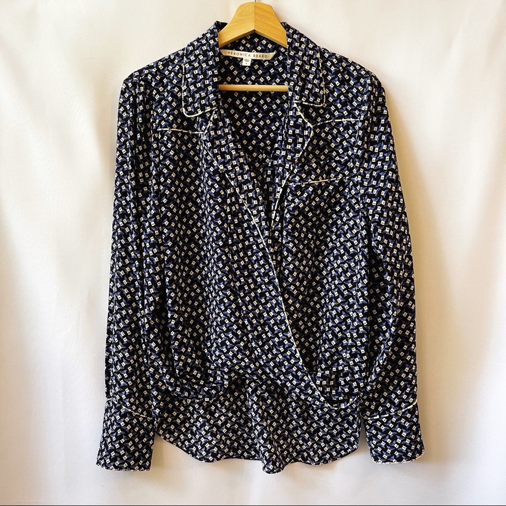 Veronica Beard Worth Silk Blouse Top